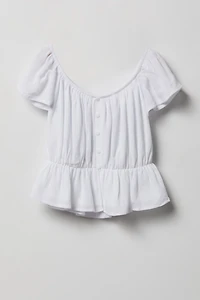 Haut boutonné pour fille