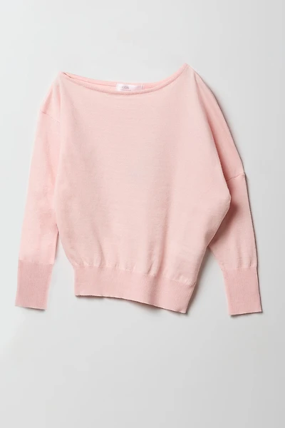 Girls Off-Shoulder Long Sleeve Top
