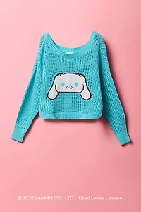 Cinnamoroll™ Girls Jacquard Knit Boat Neck Sweater