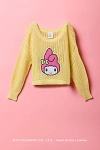 My Melody™ Girls Jacquard Knit Boat Neck Sweater