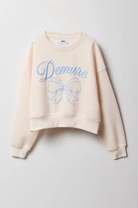 Chandail en molleton à imprimé relief pour fille