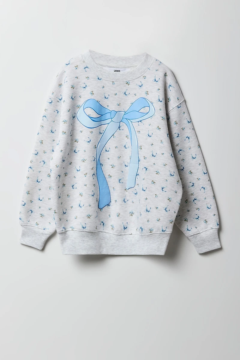 Girls Graphic Oversized Sweatshirt