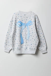 Girls Graphic Oversized Sweatshirt