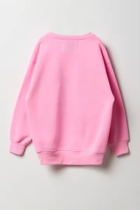 Chandail en molleton surdimensionné à imprimé pour filles