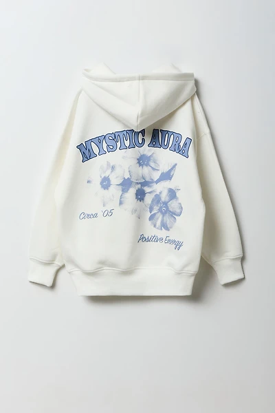Girls Graphic Oversized Hoodie