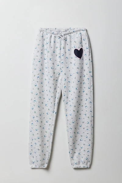 Girls Oversized Puff Print Jogger