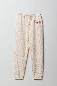 Jogger surdimensionné imprimé pour fille