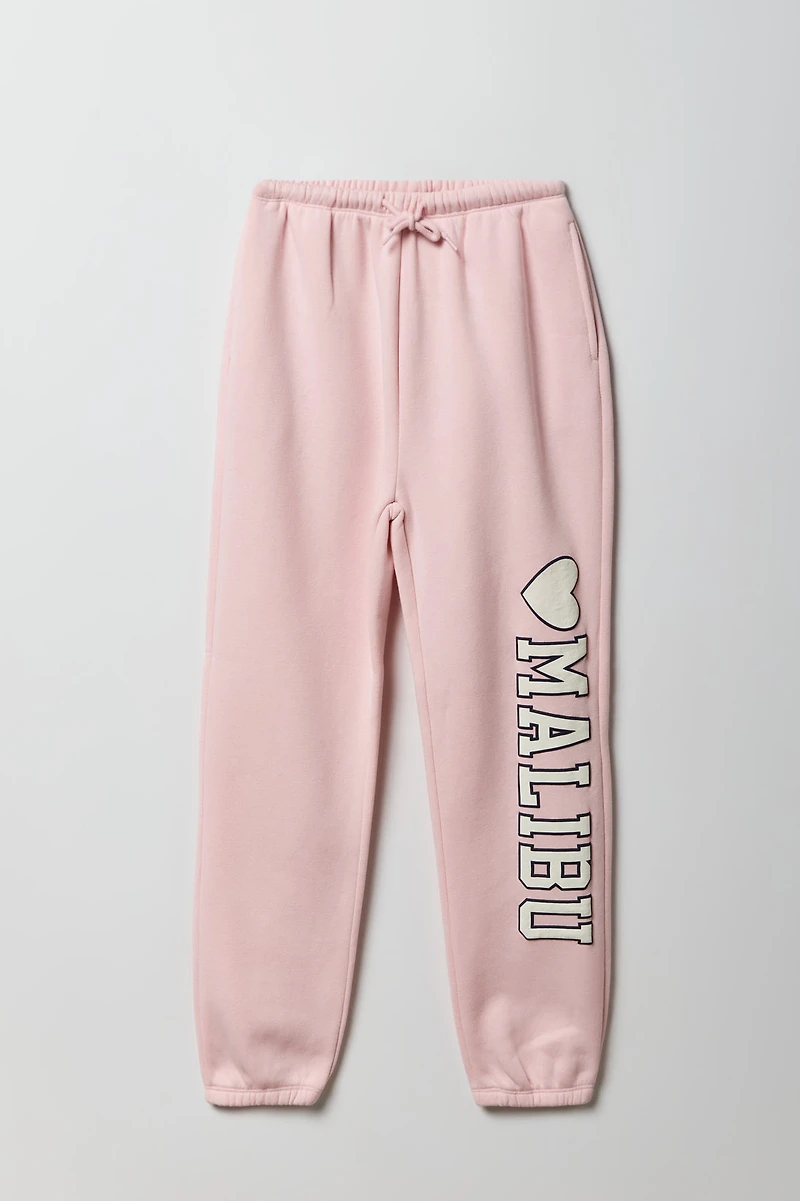 Girls Oversized Puff Print Jogger