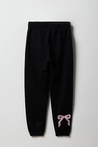 Girls Embroidered Fleece Jogger