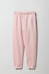 Jogger en molleton à imprimé Boucle avec pierres du Rhin pour fille