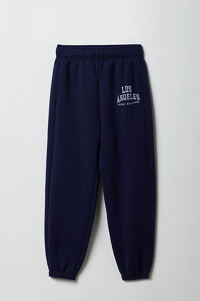 Girls Embroidered Fleece Jogger