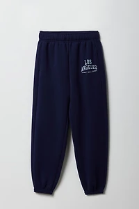 Girls Embroidered Fleece Jogger