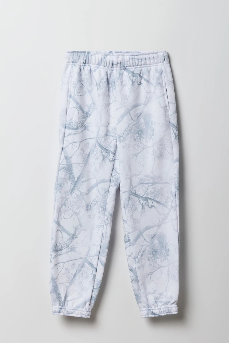 Jogger en molleton avec motif brodé pour fille