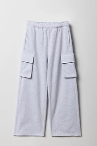 Pantalon d'entraînement cargo à jambe large pour fille