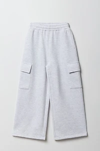 Pantalon cargo en molleton à jambe large pour filles