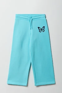 Girls Fleece Wide Leg Sweatpant