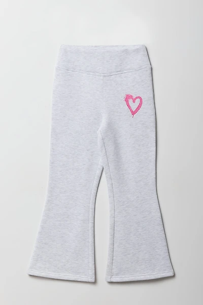 Pantalon en molleton à jambe évasée pour filles