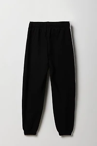 Girls Side Striped Fleece Jogger