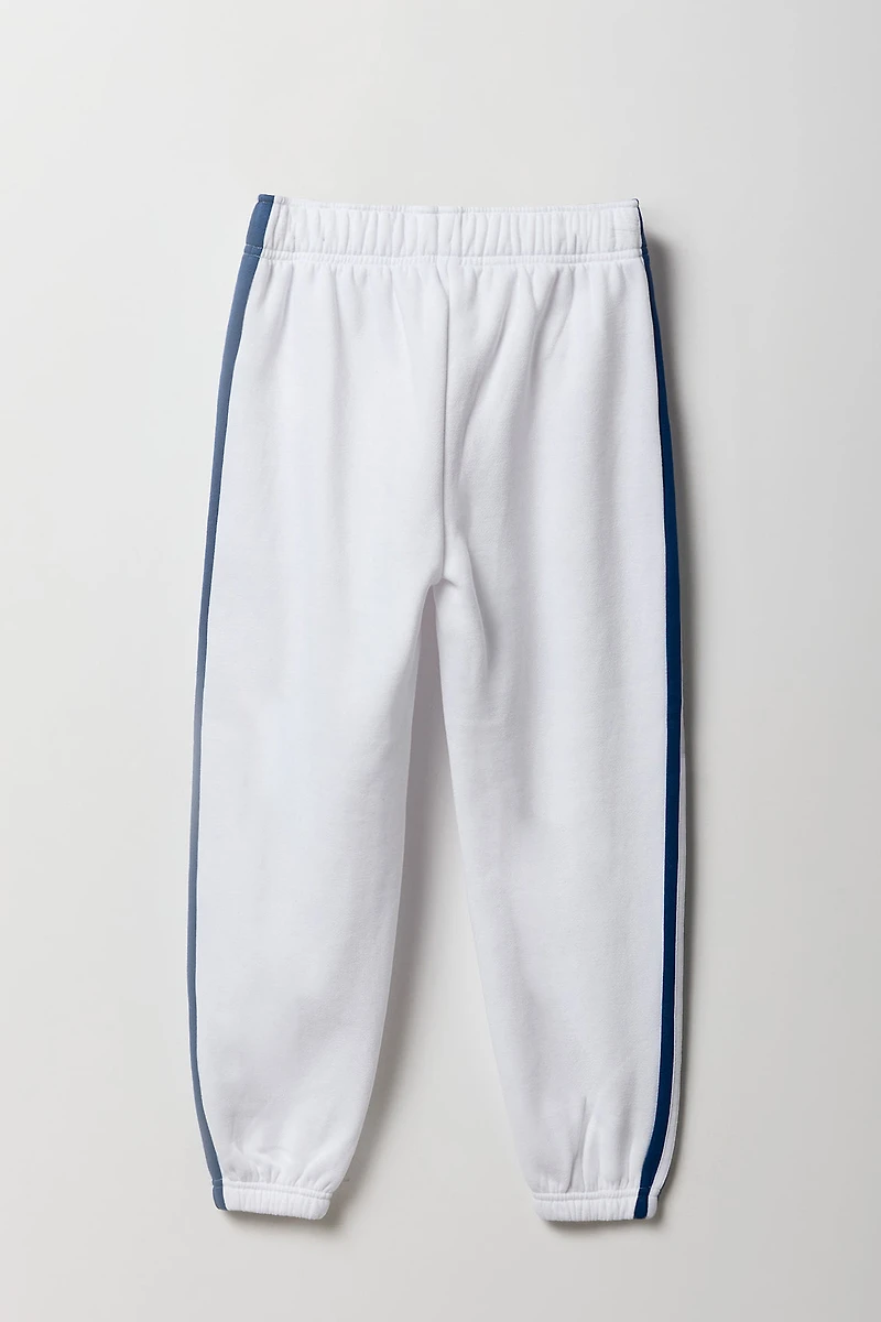 Girls Side Striped Fleece Jogger