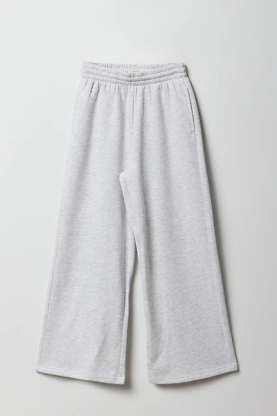 Girls Fleece Wide Leg Sweatpant