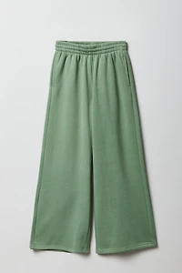 Girls Fleece Wide Leg Sweatpant
