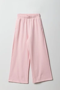 Girls Fleece Wide Leg Sweatpant