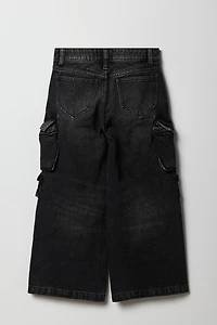 Girls Baggy Wide Leg Cargo Jean