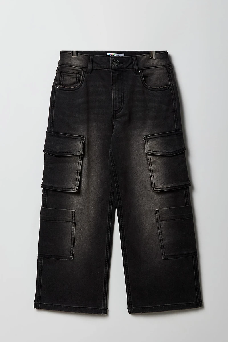 Girls Baggy Wide Leg Cargo Jean