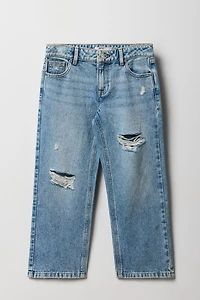 Jean baggy à taille basse pour fille