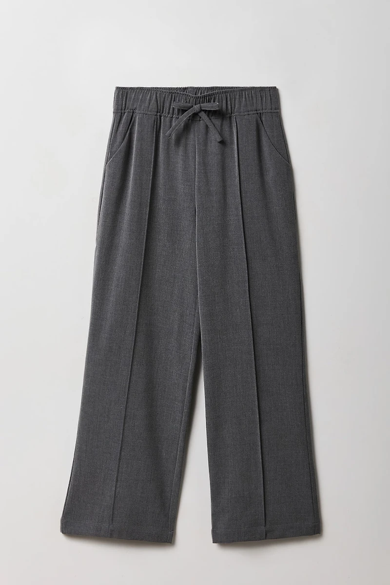 Pantalon plissé à jambe large pour fille