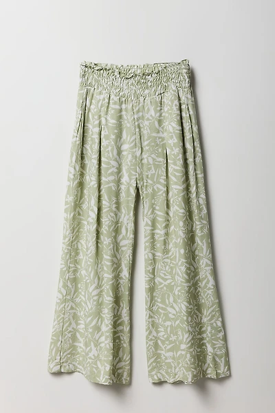 Girls Smocked Waist Palazzo Pant
