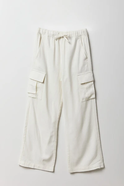 Pantalon cargo en lin pour fille