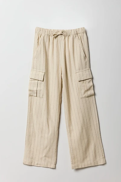Pantalon cargo en lin pour fille