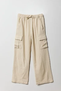Pantalon cargo en lin pour fille