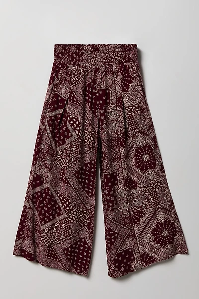 Girls Smocked Waist Palazzo Pant