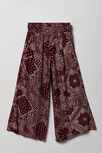 Girls Smocked Waist Palazzo Pant