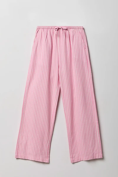 Girls Linen-Blend Wide Leg Pant