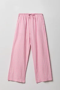 Girls Linen-Blend Wide Leg Pant
