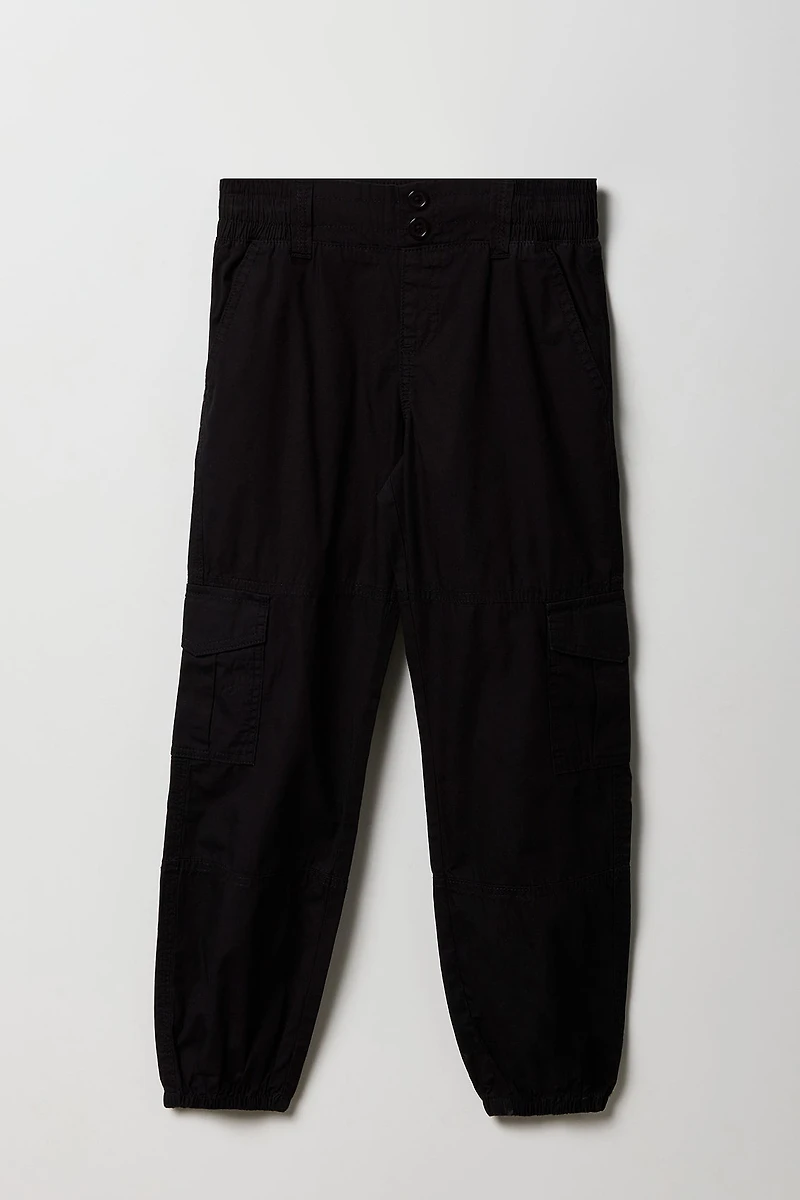 Girls Elastic Waist Cargo Jogger