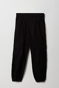 Girls Elastic Waist Cargo Jogger