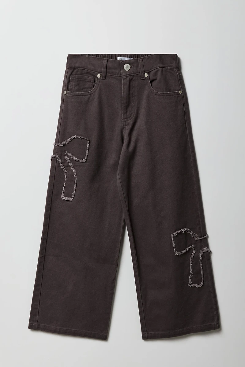 Pantalon baggy d'aspect usé pour fille