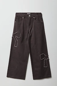 Pantalon baggy d'aspect usé pour fille