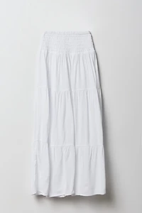 Jupe maxi volantée smockée pour fille