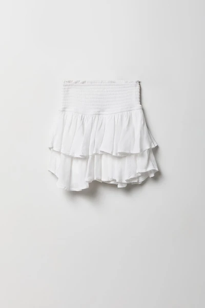 Jupe-short volantée smockée pour fille