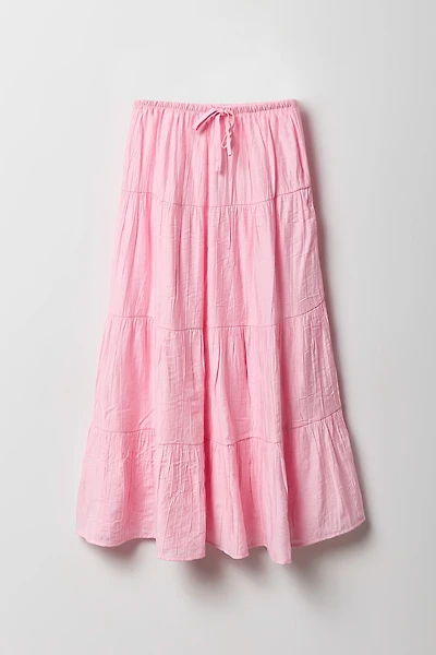 Jupe maxi étagée froissée pour filles