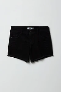 Girls Low Rise Denim Midi Short