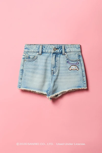 Cinnamoroll™ Girls Embroidered High Rise Denim Short