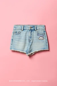 Cinnamoroll™ Girls Embroidered High Rise Denim Short