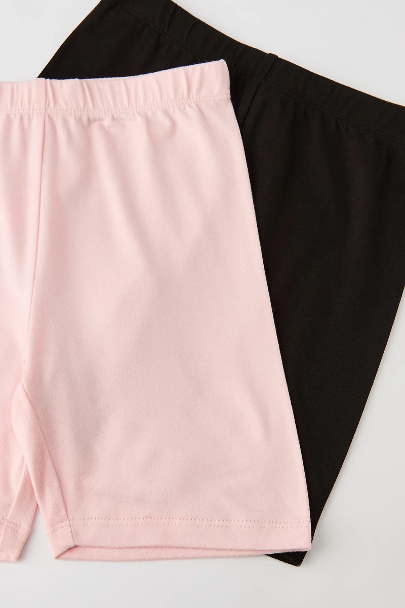 Girls Soft Biker Shorties (2 Pack)