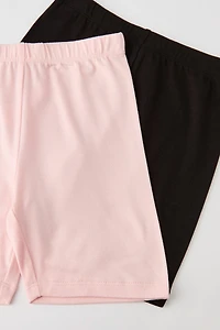Girls Soft Biker Shorties (2 Pack)